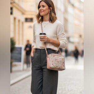 Michael Kors Pink Floral Crossbody Bag Women’s